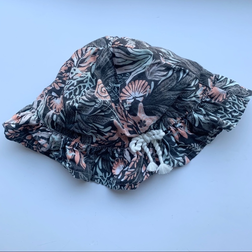 Sun Hat with Beach Print